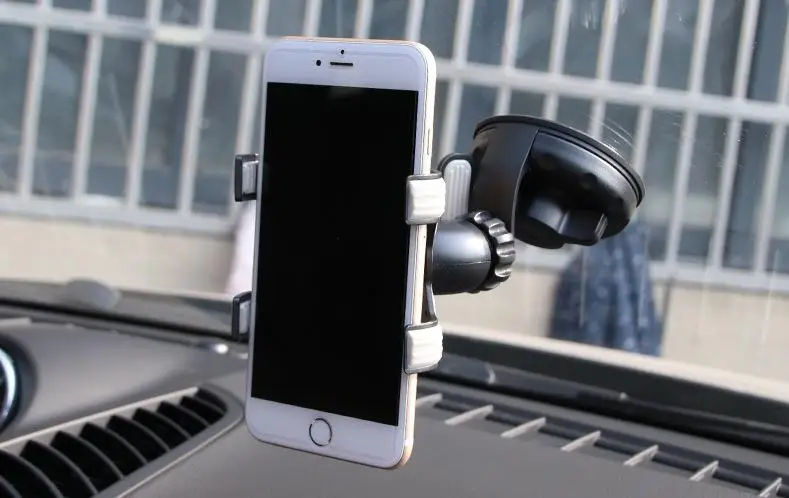 Автомобильный 360 градусов для навигации по мобильному телефону кронштейн двойной зажим силиконовая присоска телефон стойки