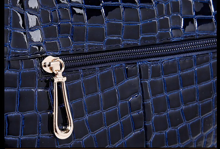2 сумки/набор, модные женские сумки из крокодиловой кожи, дамская сумочка+ кошелек/кошелек, carteras mujer, большая вместительность, черный, белый, наплечный комплект