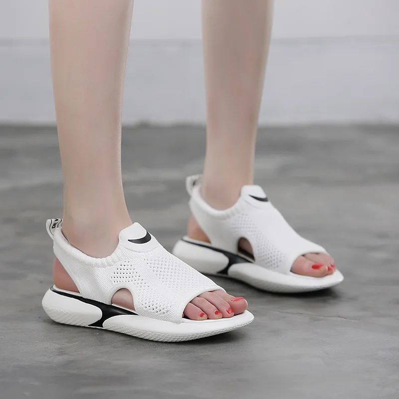 

Sandals Woman Fairy 2019 Rome Student Thick Bottom Muffin Beach Shoes
