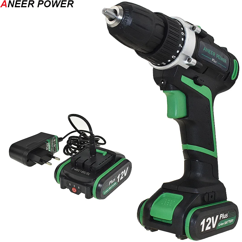 Goedkoop 12 v Plus Batterijen Batterij Schroevendraaier Power Gereedschap Mini Boor Boren Elektrische Schroevendraaier Accu Boormachine Mini Elektrische Boor