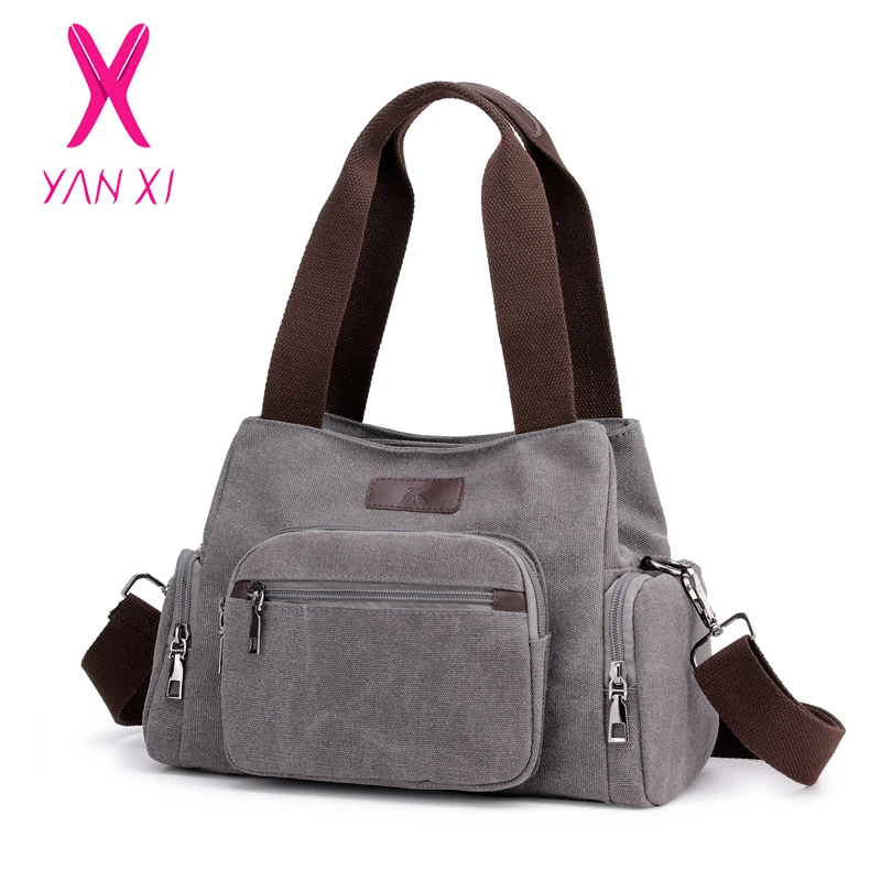 

New Shoulder Casual Bag Messenger Bag Canvas Man Travel Handbag for Male Trip/daily Use,grey Khaki Black Color Free Shipping