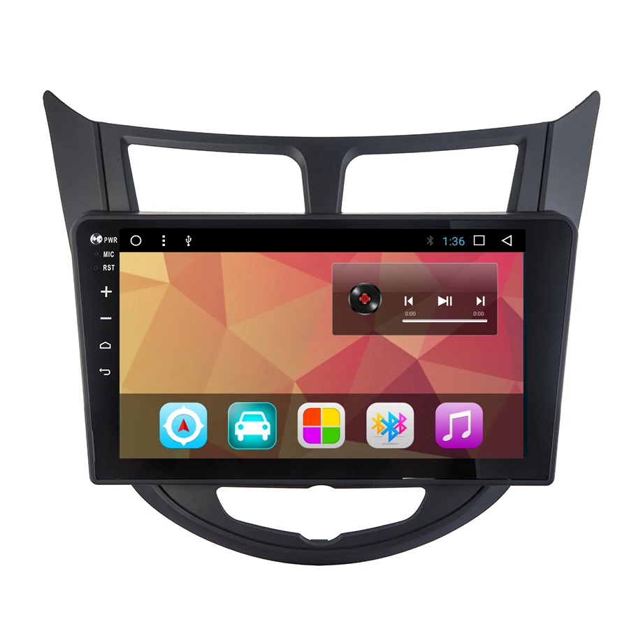 Asvegen 10,2 ''Android 7,1 четырехъядерный Автомобильный gps Навигация стерео радио мультимедиа DVD плеер для Hyundai Solaris Verna 2010