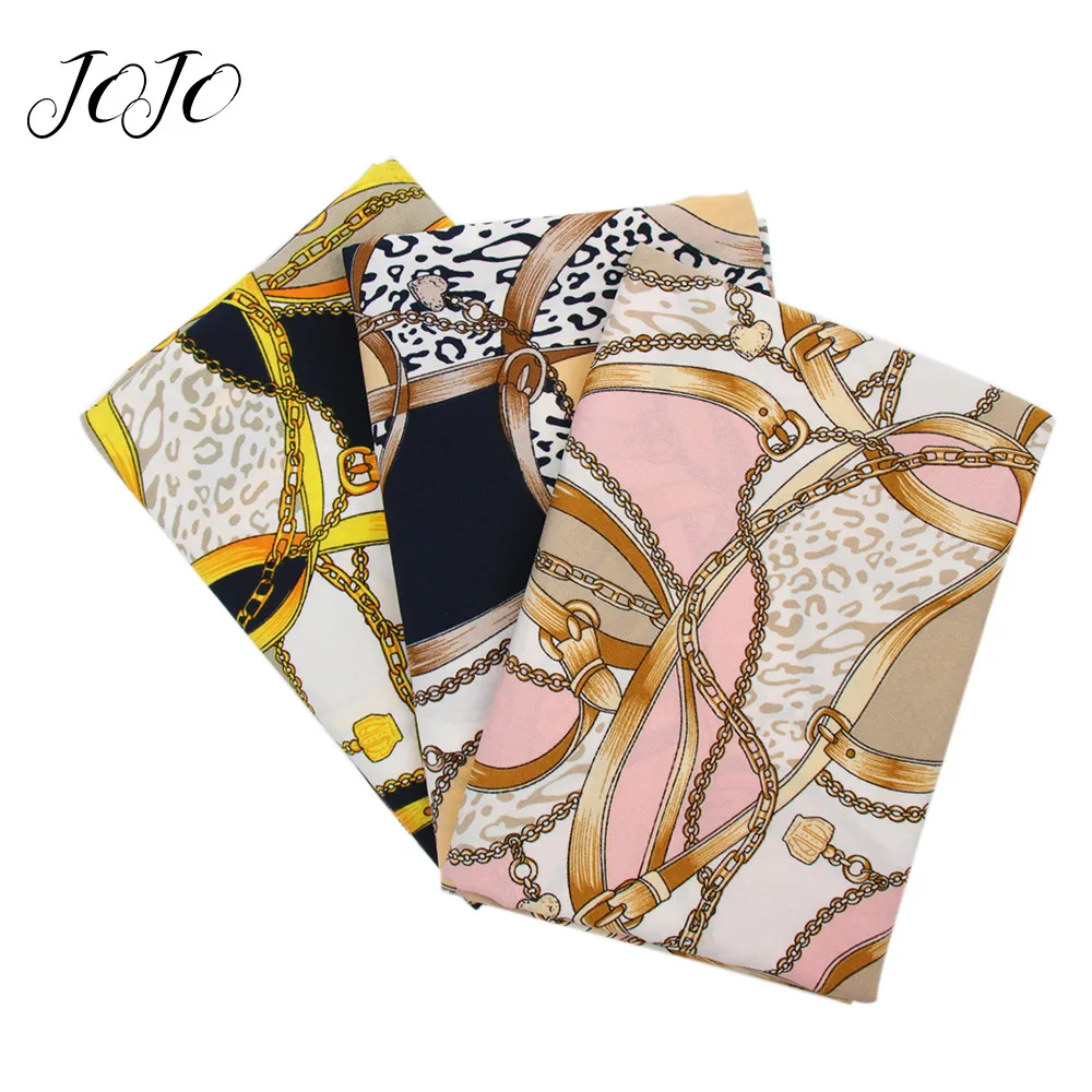 

JOJO BOWS 45*150cm Chiffon Cloth Fabric For Craft Chain Pattern Sheet For Needlework DIY Craft Supplies Home Party Decoration