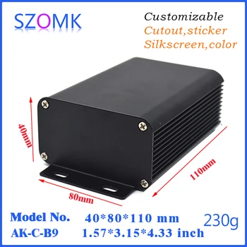 

4 pcs, 45*80*110mm wall mounting aluminum amplifier extrusion enclosure project box aluminum electronics enclosure case