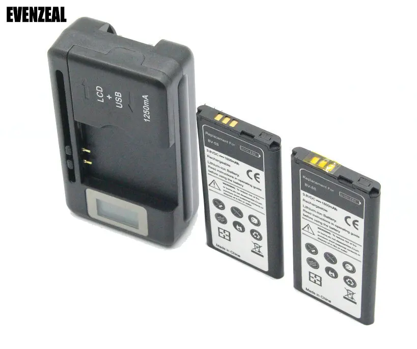 EVENZEAL LCD зарядное устройство + 2x сменная батарея для телефона Nokia X2 X2DS RM-1013 1013X X Plus BV