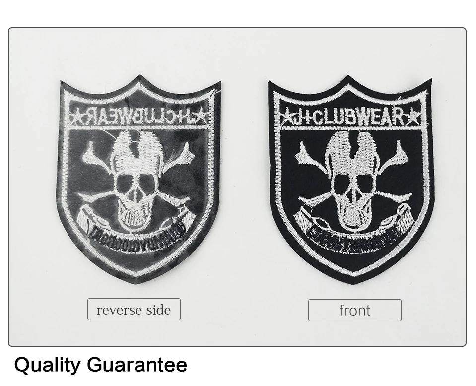 Motorcycle Patches For Jackets Playing Card Applique Skull Wing Tiger Patch Embroidery Iron Patches For Clothing Biker(3)