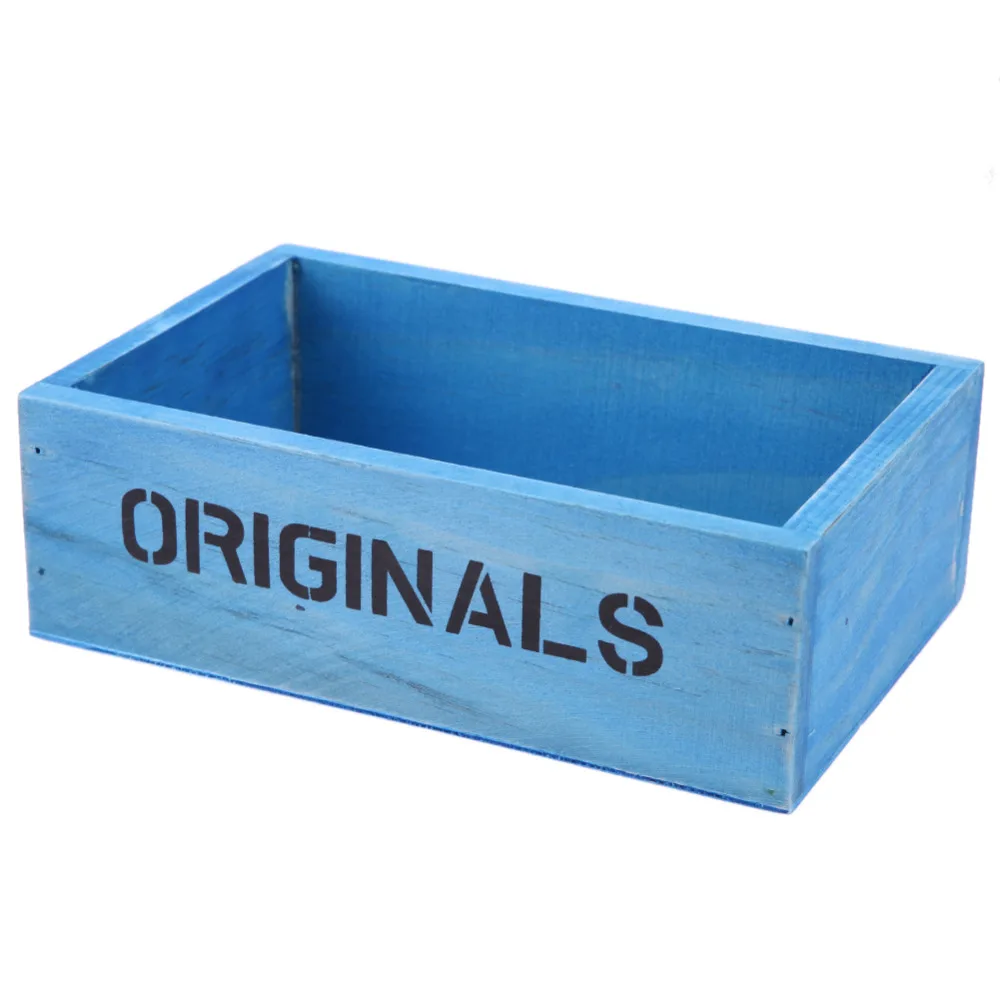 Handmade Antique Wooden Table Sundries Container Cosmetics Storage Box Home Multifunctional Flowerpot Jewelry Holder