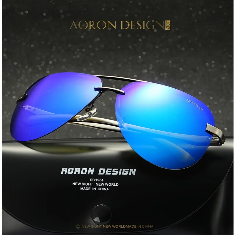 

AORON Alloy Women Sunglasses Polarized Coating Mirror Sun Glasses Oculos de sol Feminino Male Driving Eyewear For female ladies