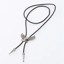 Модный Западный Ковбой Родео кожаный ремень галстук Индийский Орел танец мужской Галстук боло ожерелье для мужчин воротник рубашка ожерелье s