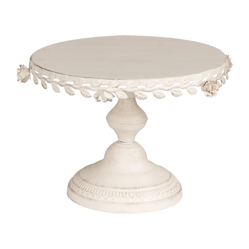 Винтажные деревянные тарелки для торта наборы цвета слоновой кости уличное