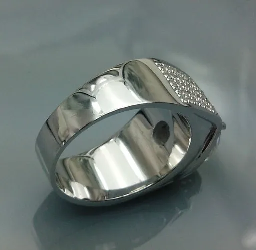 5 Carat Top Luxury Man Ring Real Solid 18k White Gold 5 Carat Top Luxury Man Ring Real Solid 18k White Gold Lord Diamond Men S Wedding Vintage Wide Band In Rings From Jewelry Accessories On
