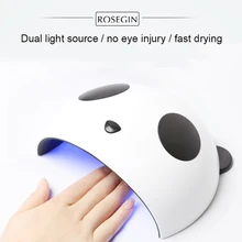 UV LED 36W / 24W for Nail Dryer Led nail 12 lamps for curing all gels panda design with USB charging nail art tools Manicure