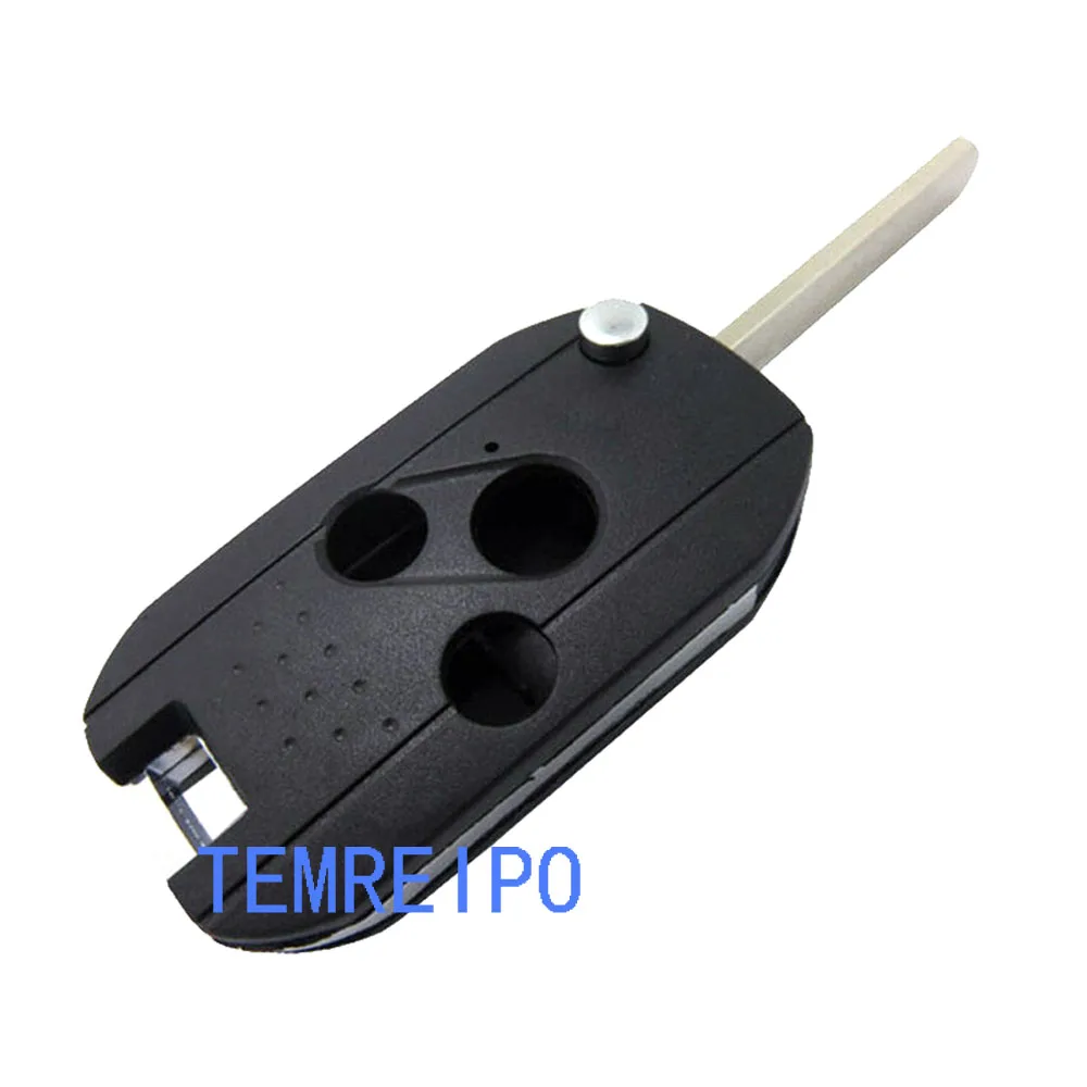 

3 Buttons Uncut Blade Folding flip Remote Car Key Case shell for Honda