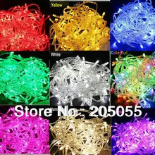 5 шт./партия, 20 м, 200 светодиодов, сказочный свет, Рождество, ЕС, 220 В, С задней стыкой, мужской и женский разъем постоянного тока, X'MAS-статический, без вспышки