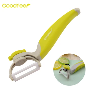 

Goodfeer Ceramic Blade Rotary Peeler Multifunction Vegetable Fruit Peeler Cutter Carrot Potato Slicer Grip Rotating Kitchen Tool