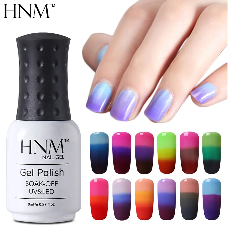 

HNM Temperature Color Change Gel Nail Polish 8ml UV Nail Gel Polish Vernis Semi Permanent Gel Lak Gel Varnish Gelpolish Lacquer