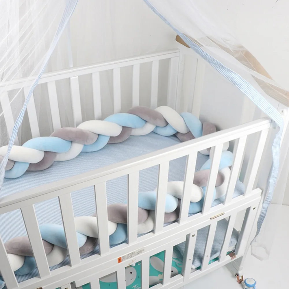 100/200/300 см, ручная работа, Nordic узел новорожденного кровать бампер длинная плетеная оплетка подушка для детской кроватки бампер узел детская кроватка номер Декор