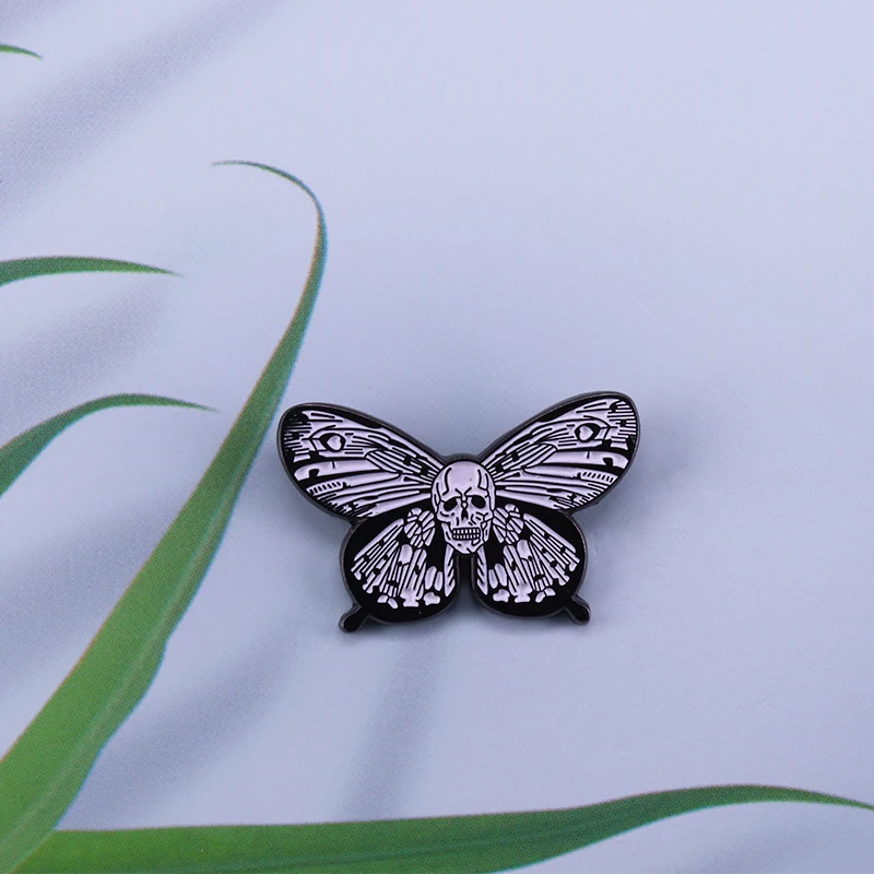 

Death Head Moth enamel pin Skull Moth Badge Pin