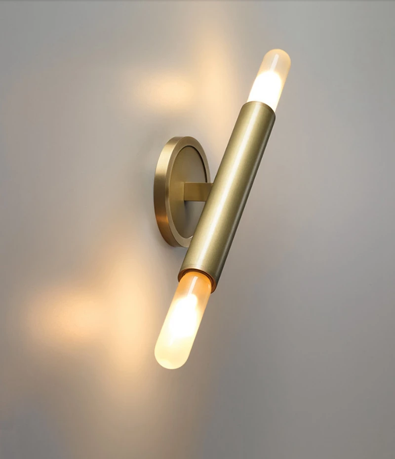 Pure Copper Modern Novelty Mirror Headlights Led Wall Lamp Living Room Bathroom Bedroom Wall Light Home Lighting Fixture (5)