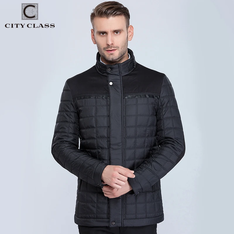 CITY CLASS New mens classic coats jackets casual slim fit sewing cotton-padding quilted stand collar warm autumn jacket 15800 | Мужская