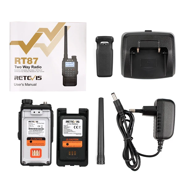 IP67 водонепроницаемый Walkie Talkie RETEVIS RT87 профессиональный большой диапазон 5 Вт UHF(или VHF) Hands Free FM Двухстороннее Радио рация