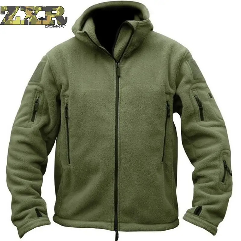 

Winter Military Tactical Jacket Men Warm Solid Color Army Clothes Outerwear Casual Thermal Hoodie Coat Men Tactical Jackets