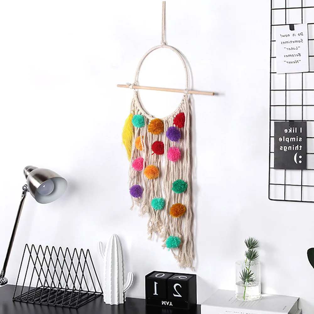 

100% Handmade Boho Macrame Wall Hanging Apartment Dorm Room Decoration Gallery Decor 90X45CM
