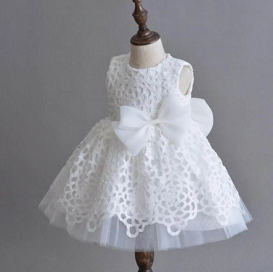 2 шт.; белое Сетчатое кружевное платье для маленьких девочек; платье на крестины; платье принцессы на свадьбу; платье для новорожденных; повязка на голову для крещения