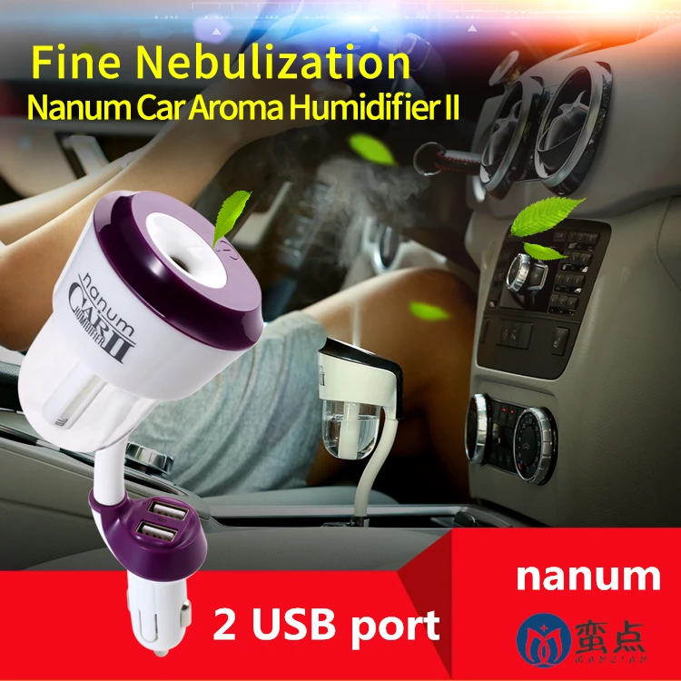 

Car Humidifier Mini Cool Mist Aroma Diffuser Air Freshener Purifier Aromatherapy suit for Water Soluble Essential Oils 50ml