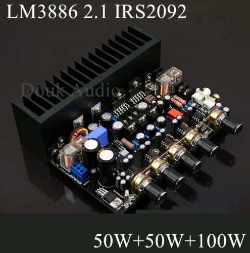 Hifi стерео LM3886TF 2 1 IRS2092 цифровой усилитель мощности в сборе|Усилители мощности| |