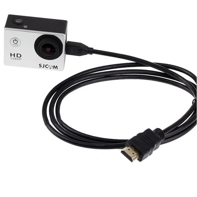 1440p HD 1 5 м кабель Micro HDMI для Gopro Hero 4 3 + Sjcam Sj4000 Xiaomi Yi аксессуары камеры|xiaomi hdmi cable|gopro hero