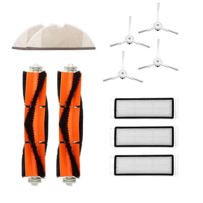 

11Pcs Main Brush Hepa Filter Mop Cloth Side Brush For Xiaomi Roborock For Mi Robot S50 S51 S55 S5 Vacuum Cleaner Accessory Kit