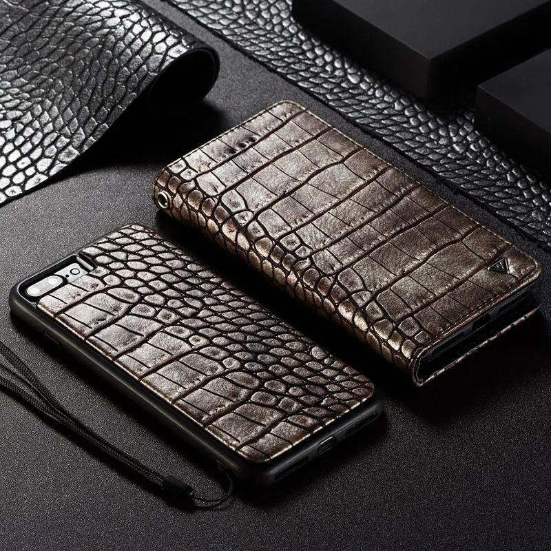 WHATIF для Iphone X XR XS Max Роскошный чехол-портмоне для Iphone 7 8 Plus X XS XR флип-кейс из крокодиловой кожи чехол для телефона