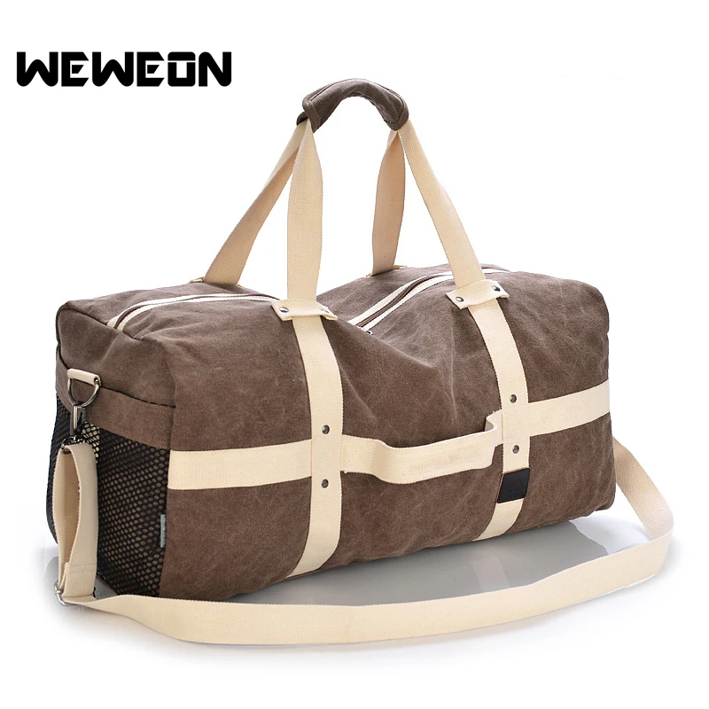 Extra Large Durable Canvas Sports Bag Foldable Travel Fitness Training