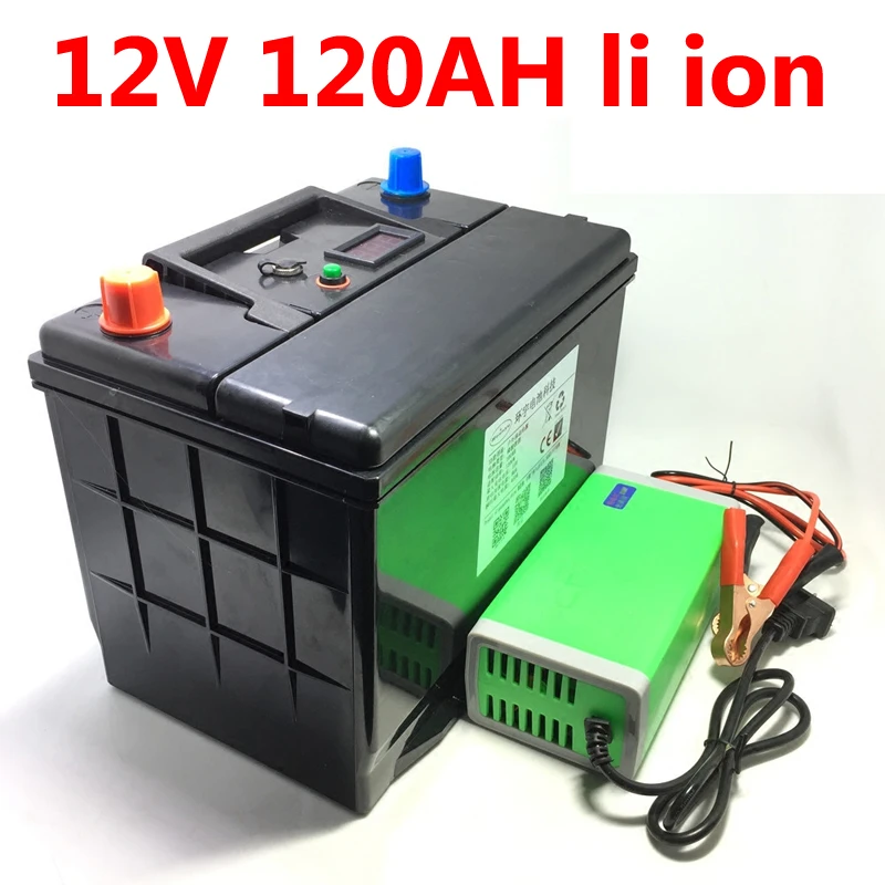 GTK batería de iones de litio de 12v, 120ah, BMS 3S carro de golf, RV, inversor solar, limpieza coche + cargador de 10A|Baterías - AliExpress