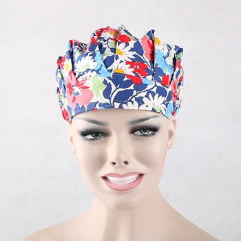 

High quality women surgical bouffant caps,one size adjustable