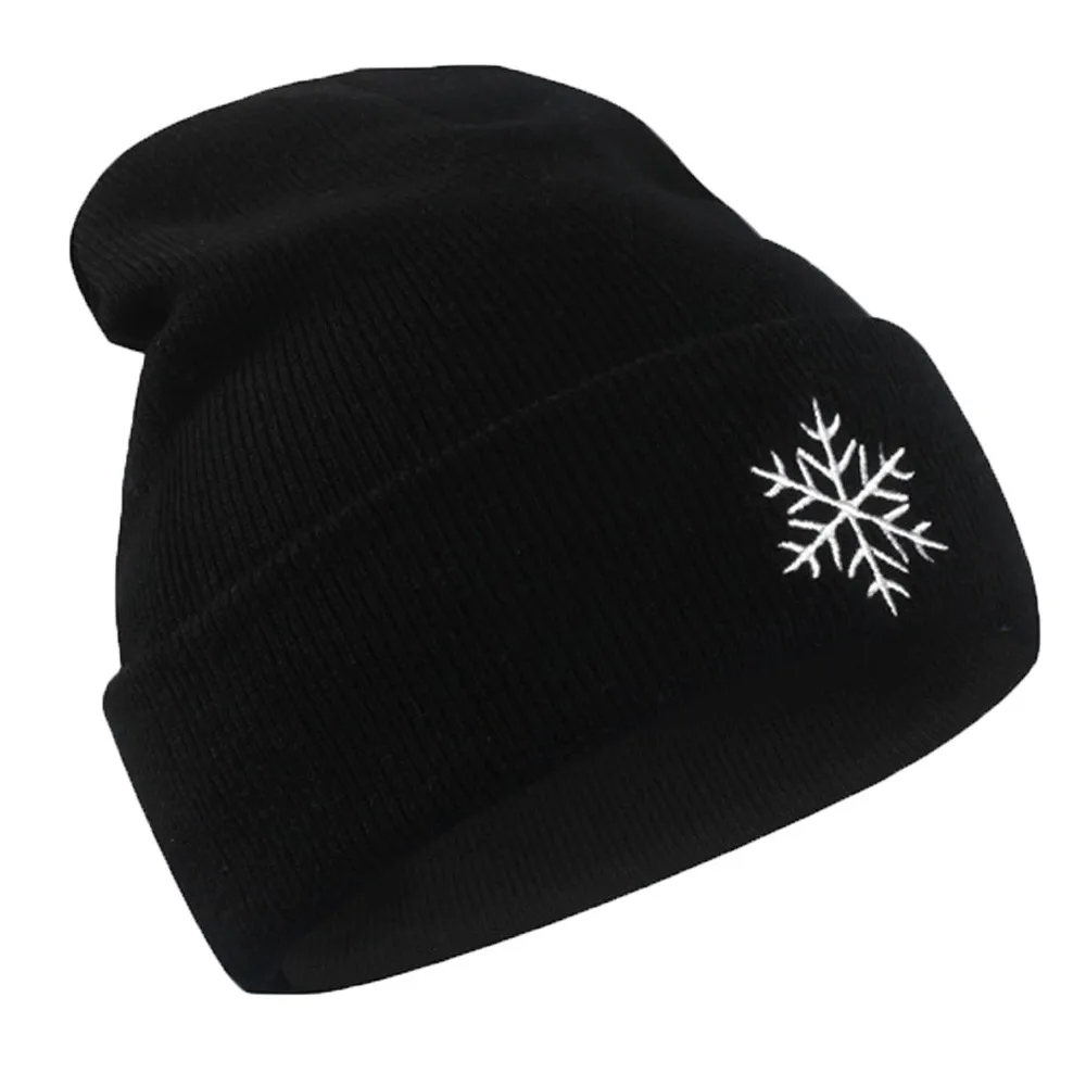 Вязаная шапочка с вышивкой &quotПогода&quot Skullies Gorro #10 унисекс|skullies gorros|black knit hatknitted hat