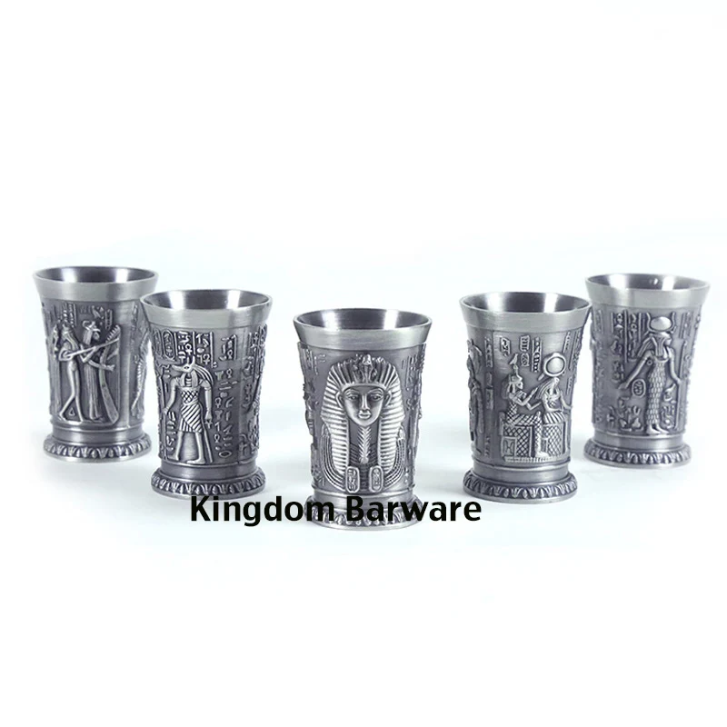

1PCS 40ml Creative Ancient Egypt Shot Glass Mini Mug Espresso Mugs Whiskey Shot Glasses
