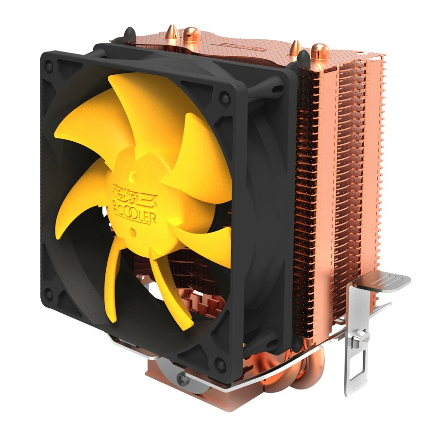

PCCOOLER S83 cpu cooler Copper plating fins 2 heatpipes 80mm/8cm silent fan CPU cooling radiator fan for AMD for Intel 775 1155
