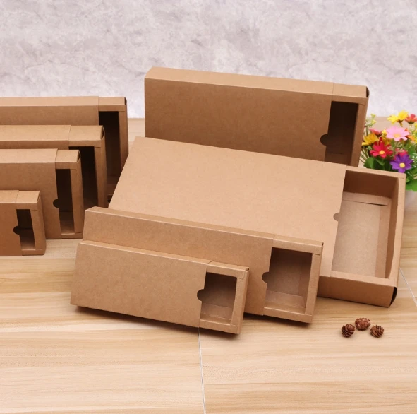 Крафтс ящик коробка коричневый крафт ящик коробки бумага подарочная коробка пустая упаковка картонные коробки 20 шт./лот