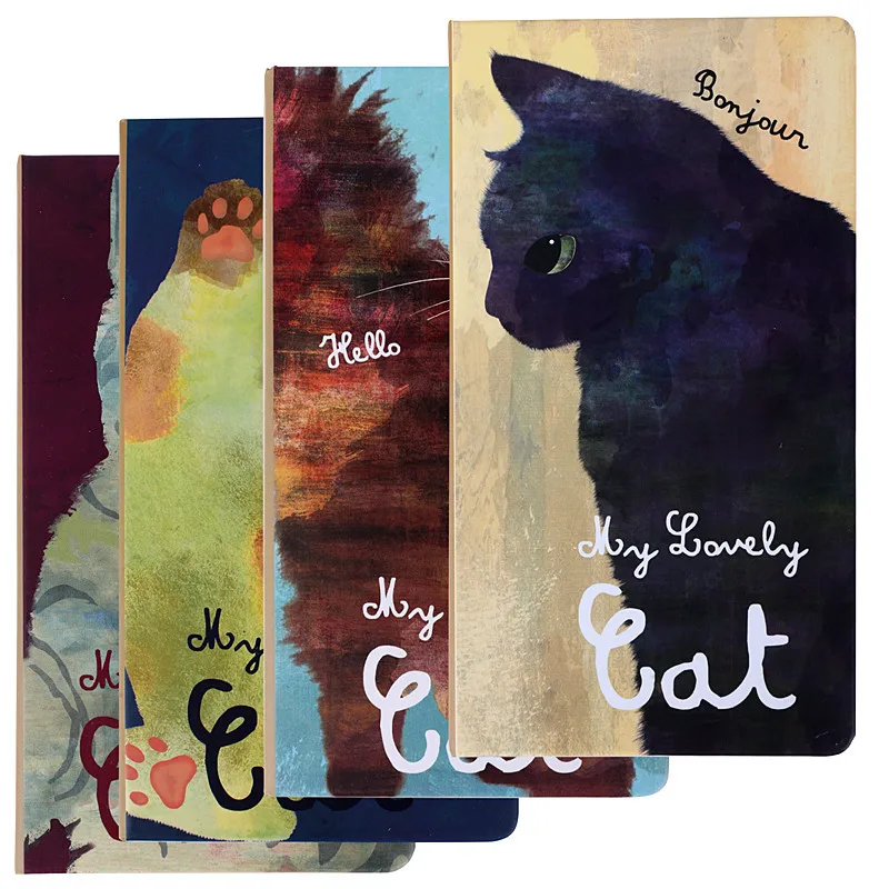 

New Sketchbook Diary Planner Drawing Graffiti Painting Sketch Book Vintage Cat Notebook Paper School Kawaii Stationery