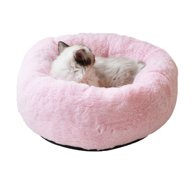 5 Colors Soft Pet Dog Bed Pink Grey Plush Pets Sleep Cave Bed For dog Cat Fall Winter Warm Dogs House pet Nest Kennel hondenmand