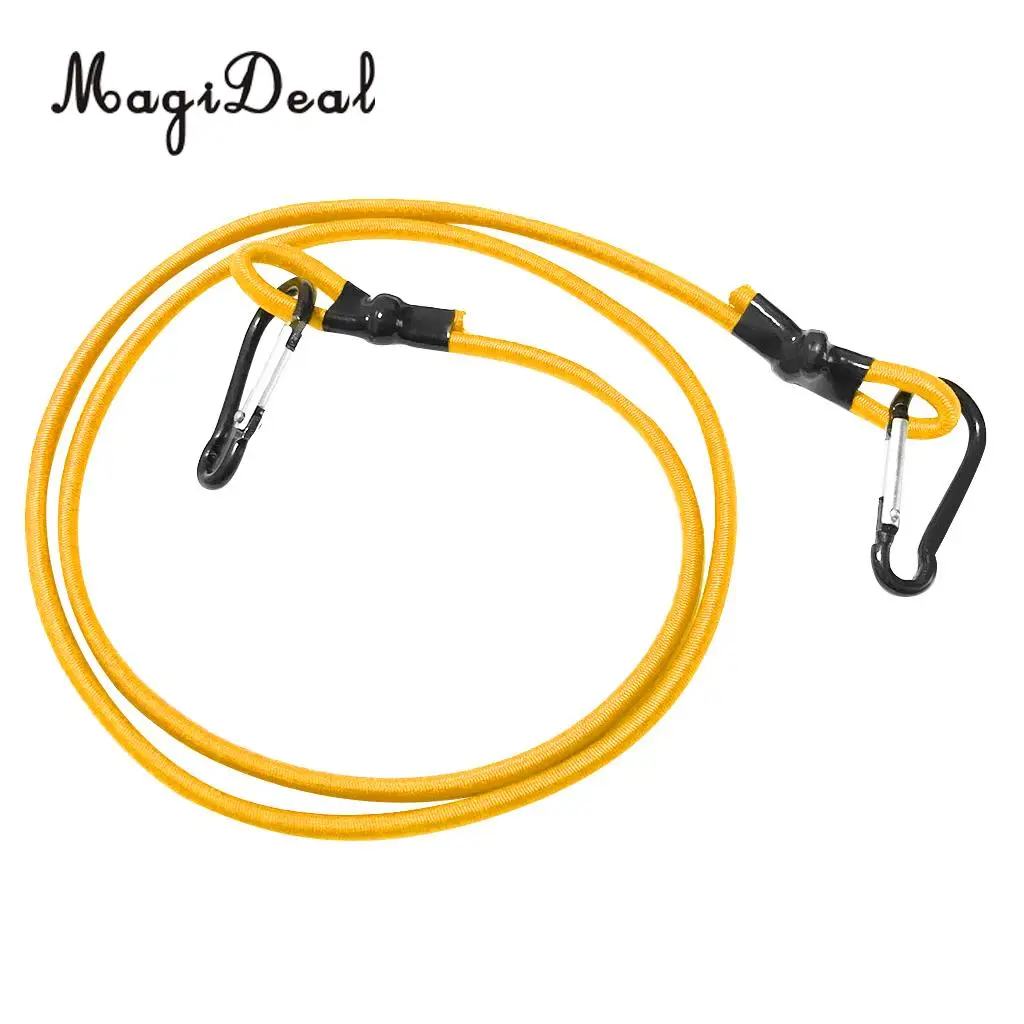 3ft Marine Kayak Canoe Tow Line Lanyard with Carabiner Clips Yellow Canoe Accessories for Paddle Board Kayak Canoe Boat Dinghy
