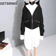 GETSRING Женская куртка Короткое шерстяное пальто 2 способа носить зимнее пальто женская верхняя одежда с длинными рукавами женские топы универсальные Топы Осень