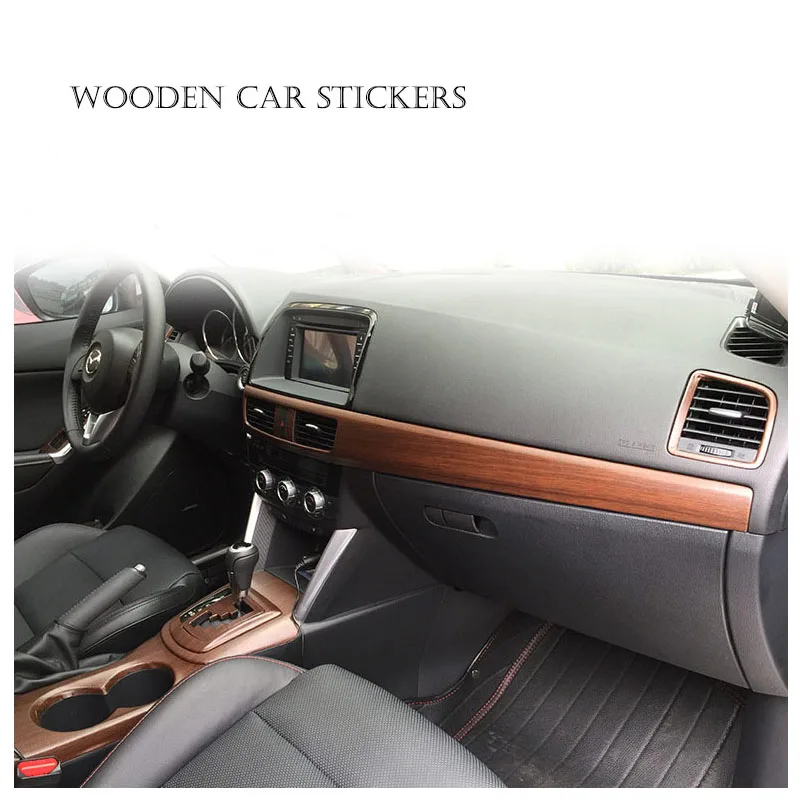 122*30CM Self-adhesive Vinyl Wood Grain Textured Car Wrap Car Internal Stickers Wallpaper Furniture Wood Grain Paper Film