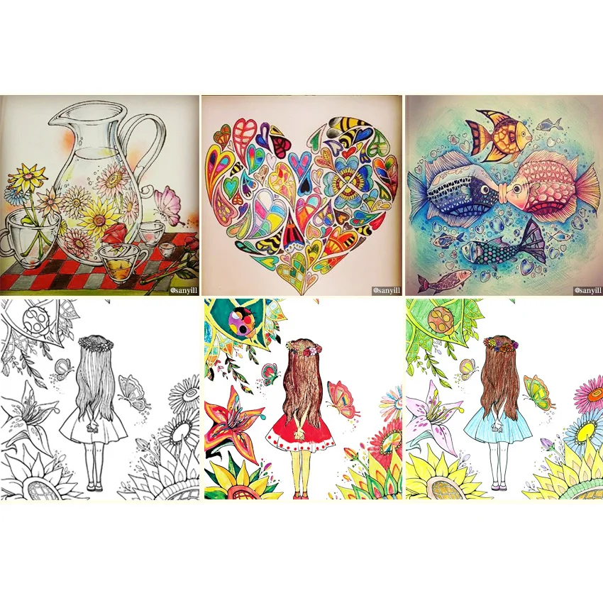 Love Secrets Coloring Books For Adults Kids Relieve Stress Graffiti Painting Drawing Secret Garden art coloring books Love Secrets Coloring Books For Adults Kids Relieve Stress Graffiti Painting Drawing Secret Garden art coloring books