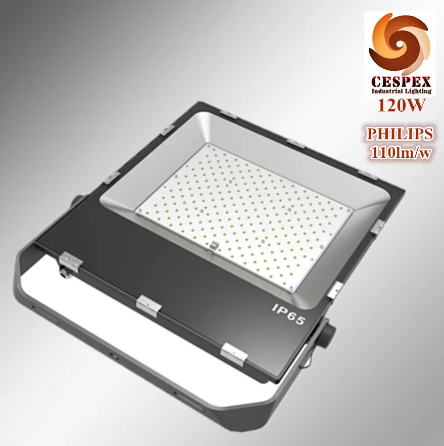 

Ultra-thin aluminum alloy AC110V 220V 230V 240V 50/60Hz 110lm/w IP65 120W LED flood light park landscape reflector spotlight
