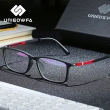 UNIEOWFA Прямоугольная оправа для оптических очков, мужские прозрачные оправы для очков, очки для близорукости, оправы для очков по рецепту