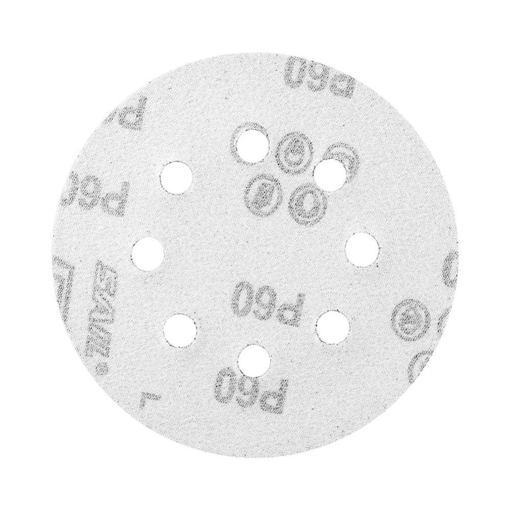 10 шт./лот 125 мм круглой формы красные шлифовальные диски 8 отверстий 60# песчинки для вашего выбора