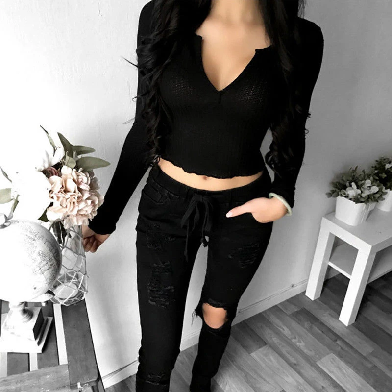 Women Blouses New Casual Women Long Sleeve Blouse Ladies V Neck Tops Fashion Womens Blouses And Tops Female Blouse Knitting Tops